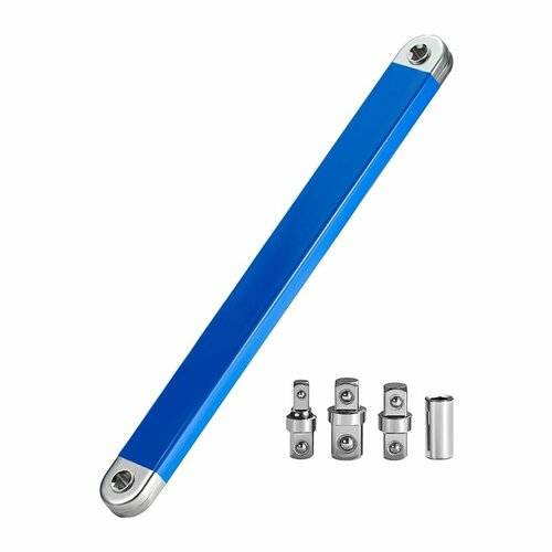 Многофункциональный универсальный регулируемый удлинительный гаечный ключ с четырьмя адаптерами