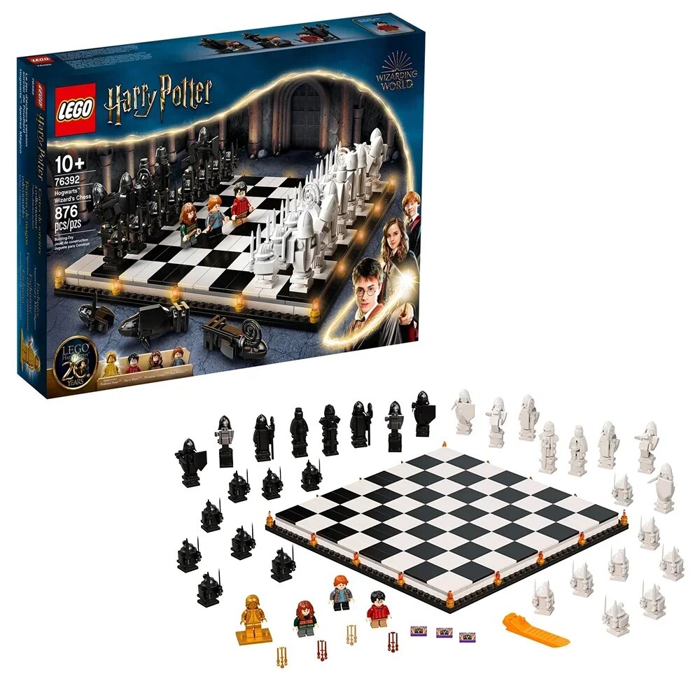 LEGO 76392 Гарри Поттер, шахматы волшебника Хогвартса, Hogwarts Wizard, Унисекс