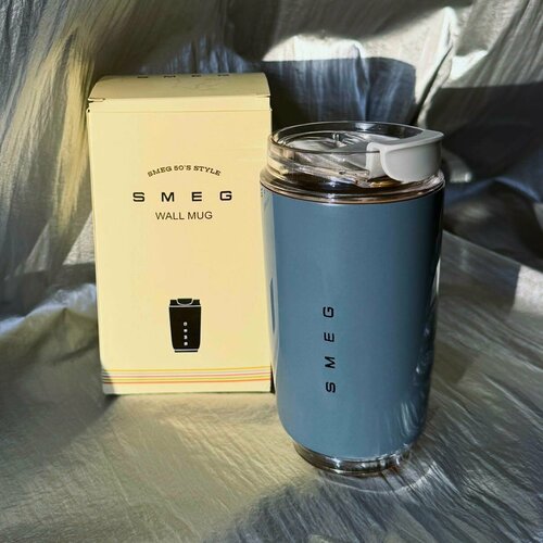 Термокружка Smeg нержавеющая стальпластик 240 мл темно-серая 1490₽