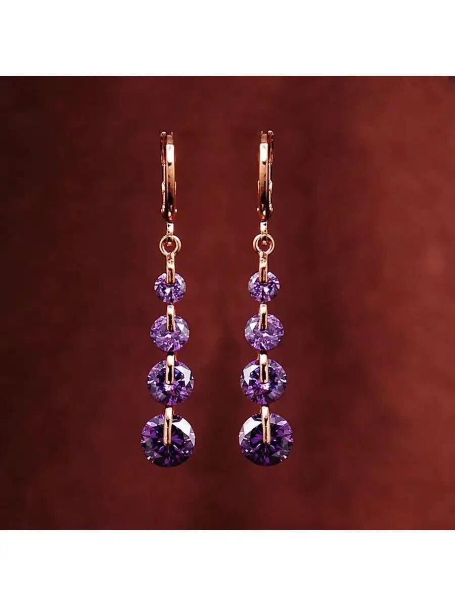 Серьги be self true, фианит