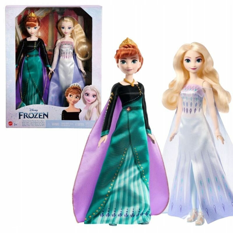 Кукла Mattel Disney - Набор из 2 модных кукол Disney Frozen Анна и Эльза - Дисней Холодное Сердце ХМК51