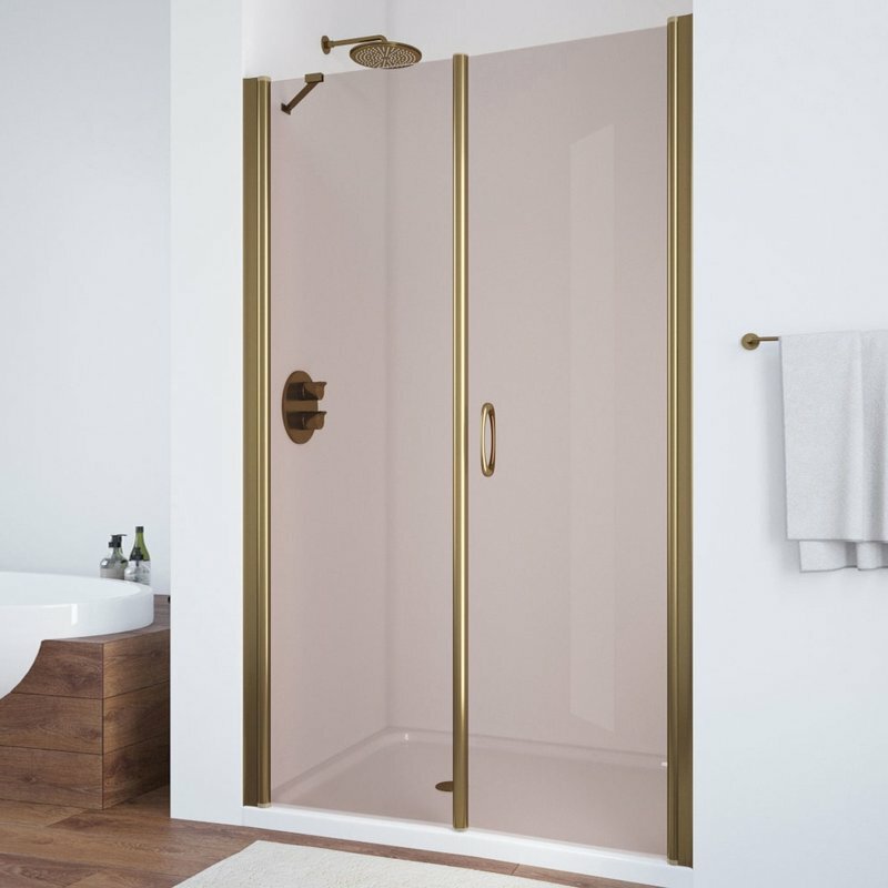 Душевая дверь в нишу Vegas Glass EP-F-2 0110 05 05 R стекло бронза, 110 - фото №1