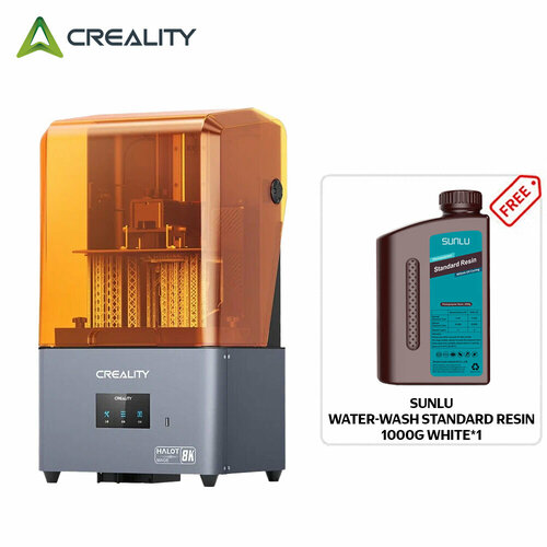 CREALITY 3D Printer Halot Mage + SUNLU Water Wash Standard Resin 1000g White * 1