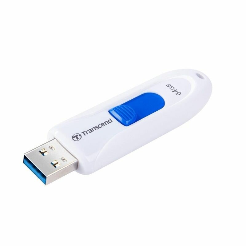 Флеш-карта Transcend JetFlash 790, 64 гб, USB 3,1 G1, бело-синяя (TS64GJF790W)