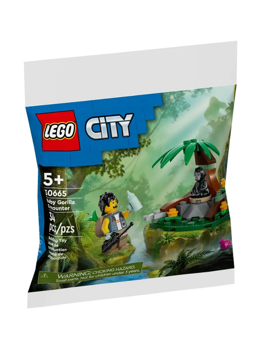 Конструктор LEGO City 30665 Встреча с детенышем гориллы, 34 детали