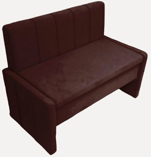 Изображение товара Диван кухонный прямой StylChairs Стиль, ширина 120 см, велюр коричневый