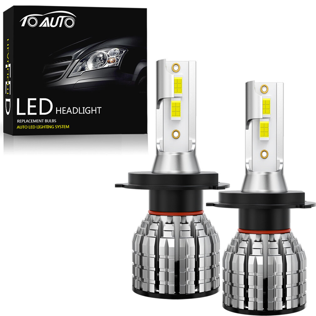 Светодиодная лампа H4 led автомобильная лампы,60 Вт,10В-35В,20000LM,6500K,2шт