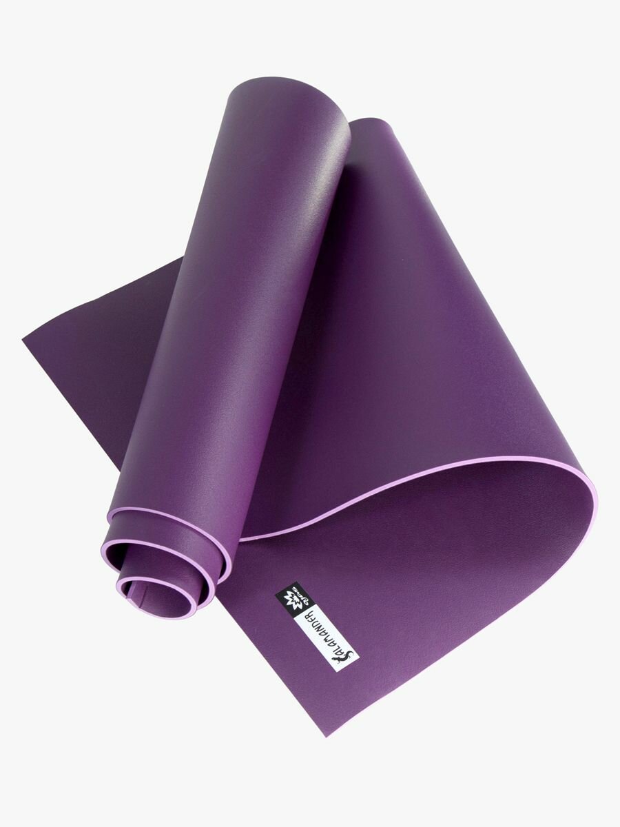 OJAS Salamander Comfort 200 х 60 х 0,6 см, фиолетовый коврик для йоги Оджас Саламандер Комфорт нескользящий из натуральной резины, каучука