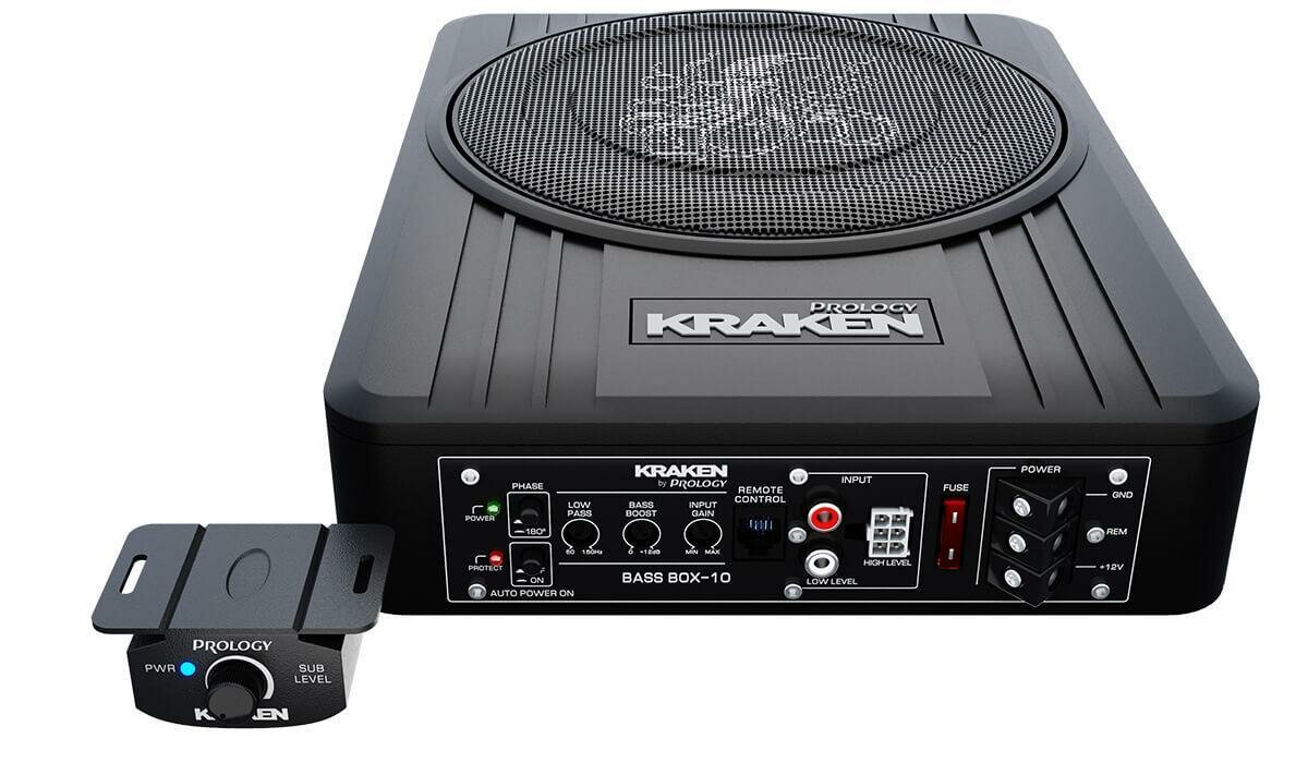 PROLOGY KRAKEN BASS BOX-10 — автомобильный активный сабвуфер под сиденье