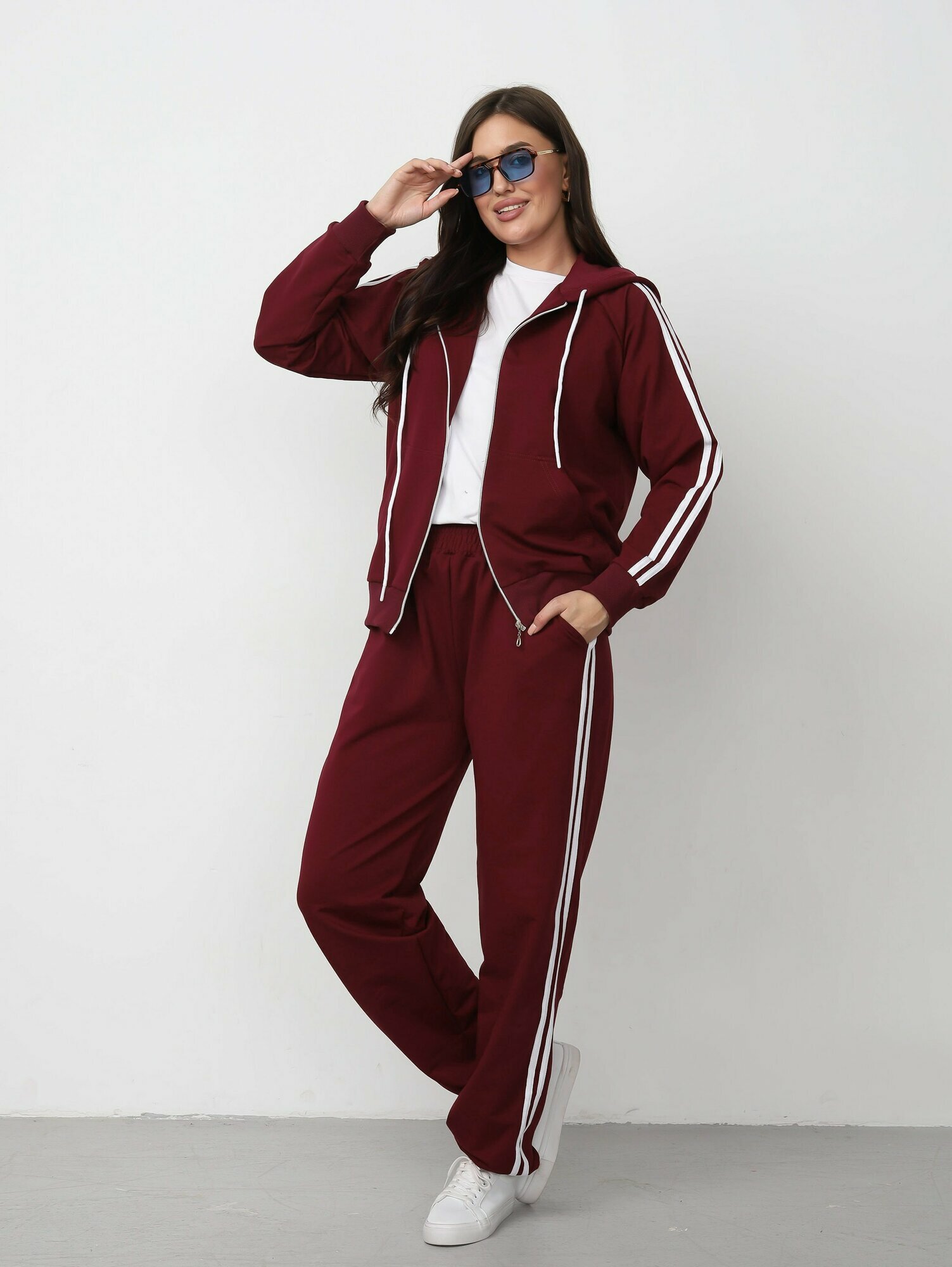 Костюм спортивный BUY-TEX.RU спортивный женский размер 46 бордо
