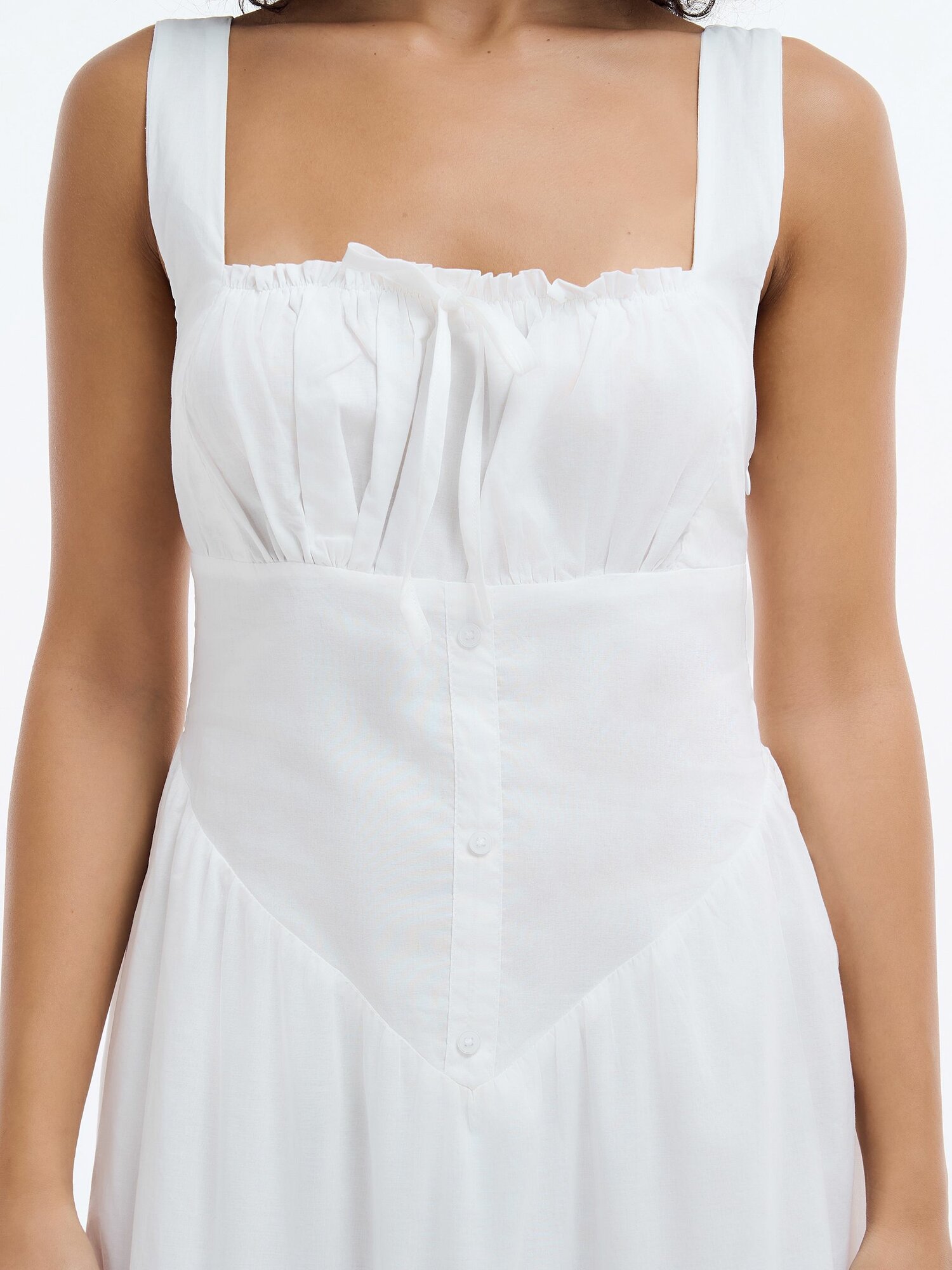 Сарафан ТВОЕ Весна-лето 2025, размер S, белый — фото 1