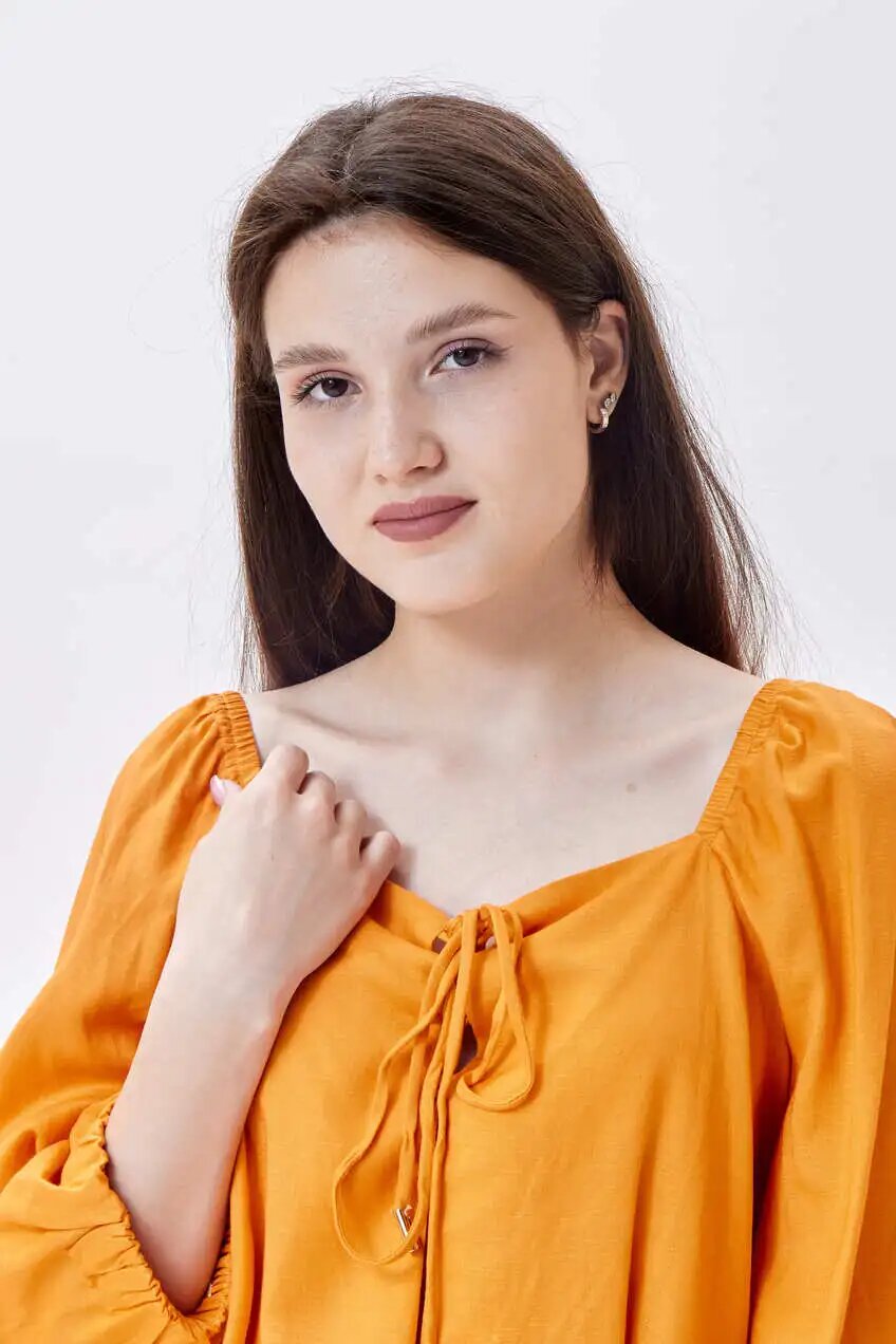 Блуза Selfie, размер L, оранжевый — фото 1