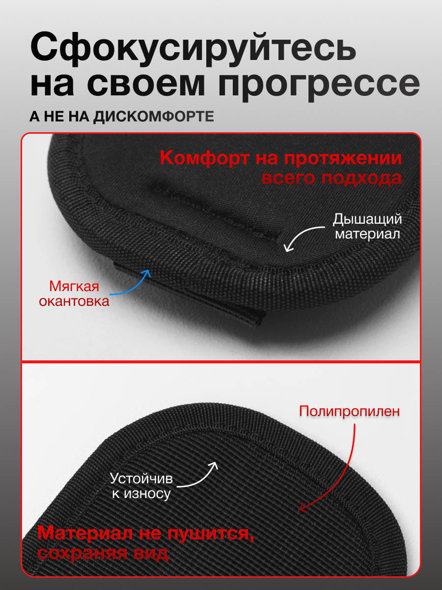 Манжеты FITFILIP для ног, для зала, для дома , с лямкой, универсальные, черные, 2 шт, 34.5 см — фото 1