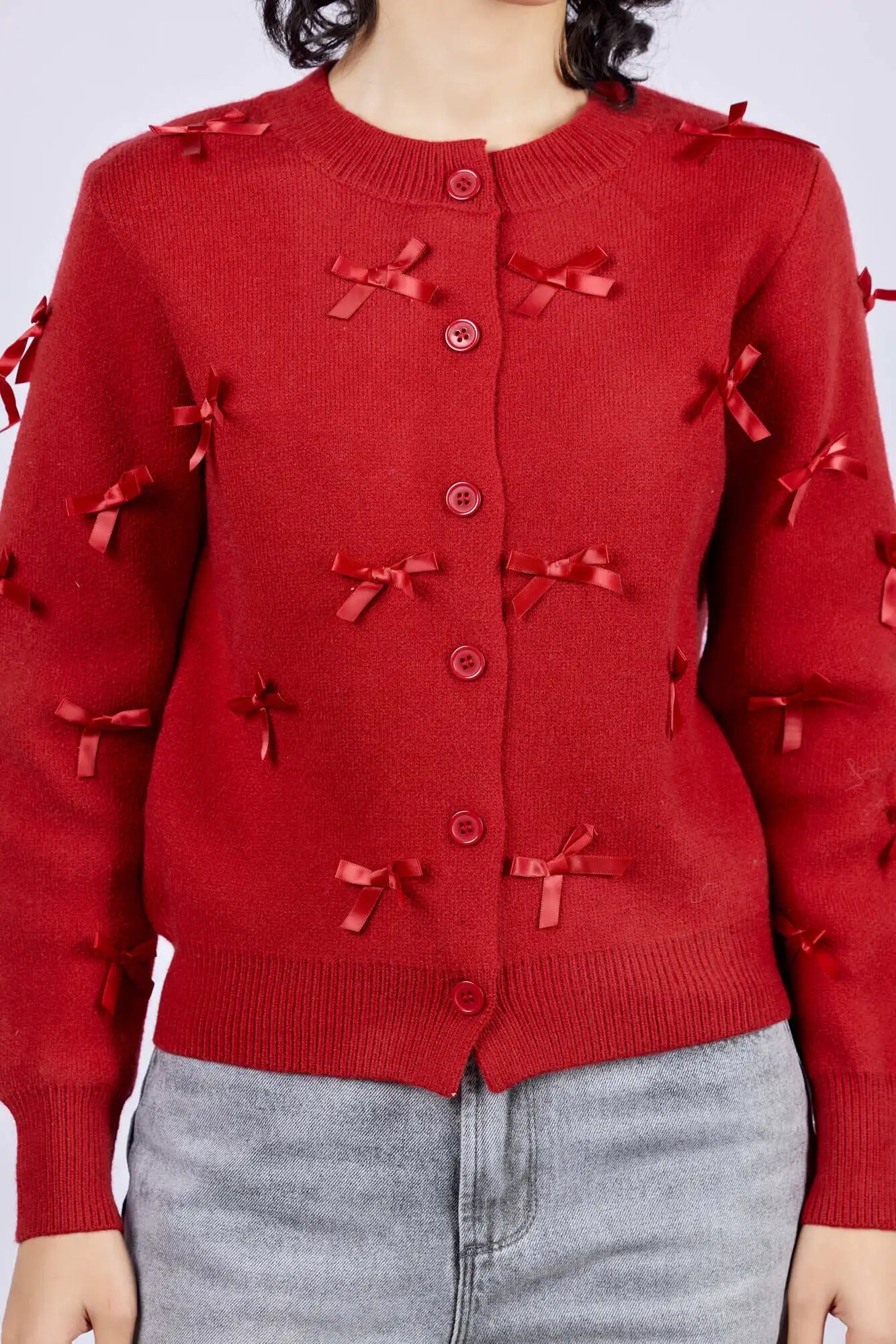 Кардиган Selfie, размер L, красный — фото 1