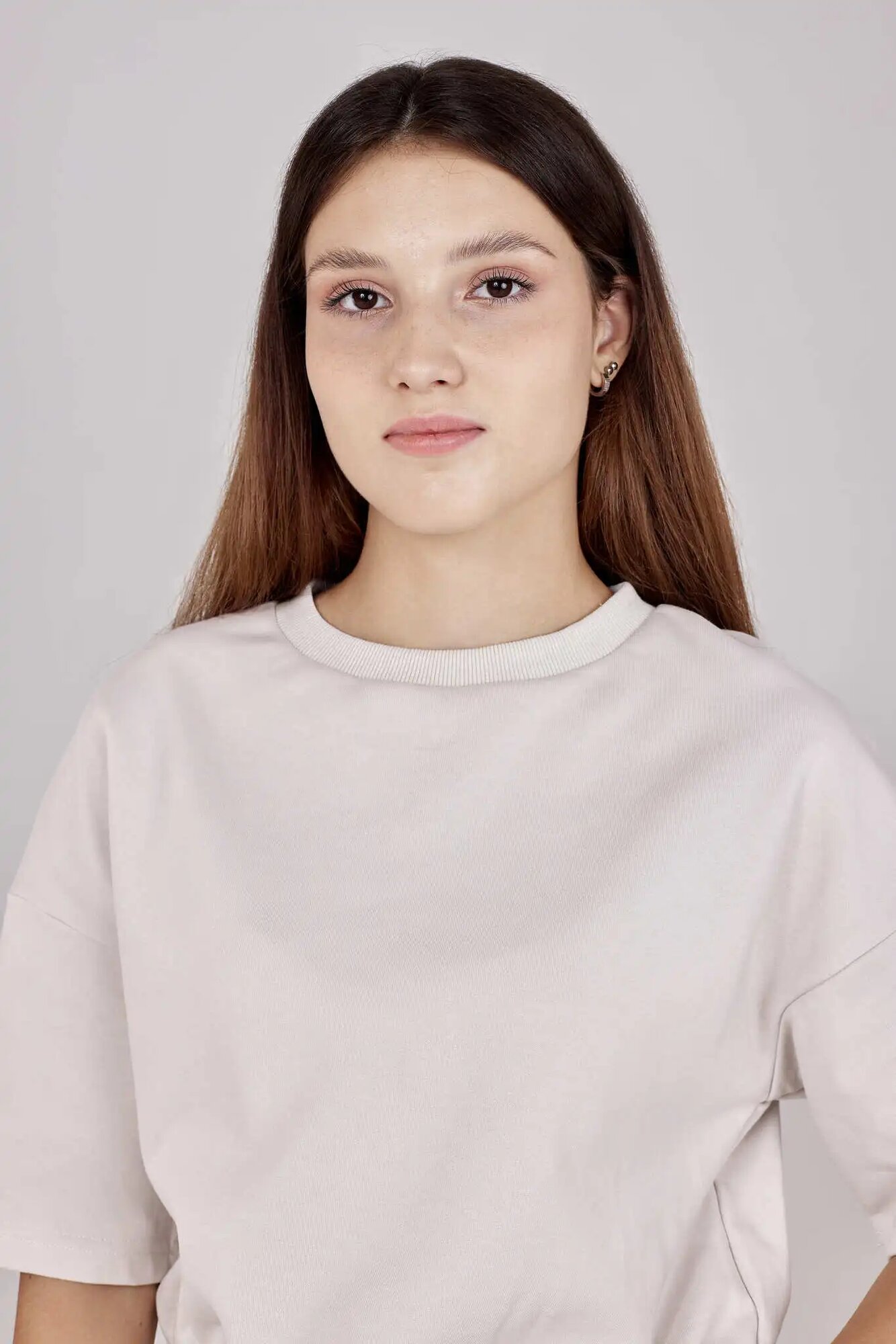 Толстовка Selfie, размер S, , бежевый — фото 1