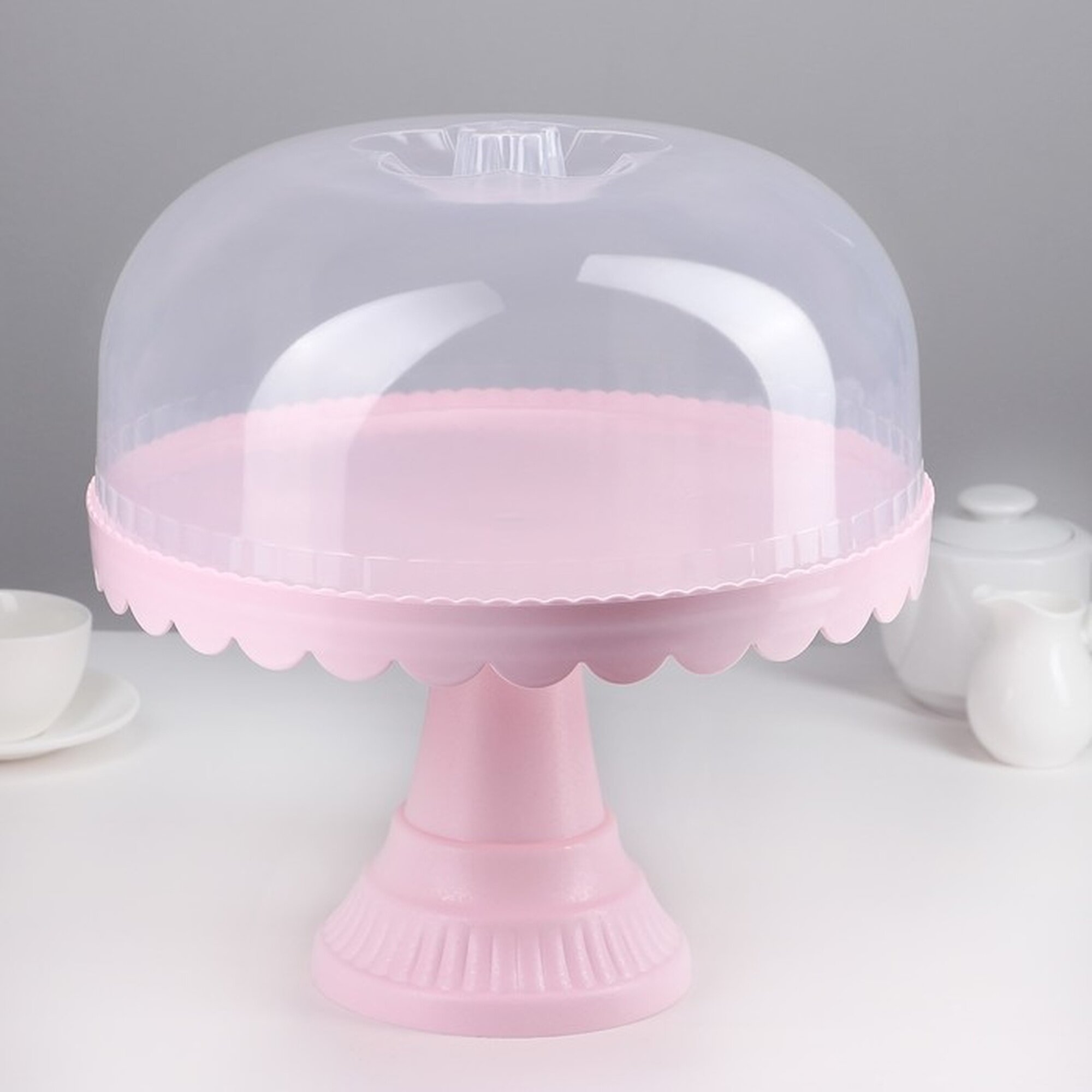 Тортовница SKYPHOS с крышкой пластик 32.5 см многоцветный