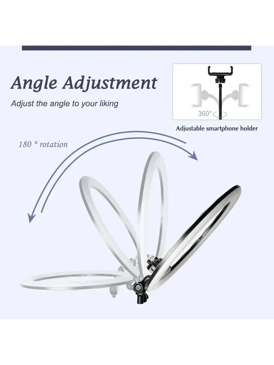 Изображение Кольцевой светильник 48 см крепежи в стену 135 см
