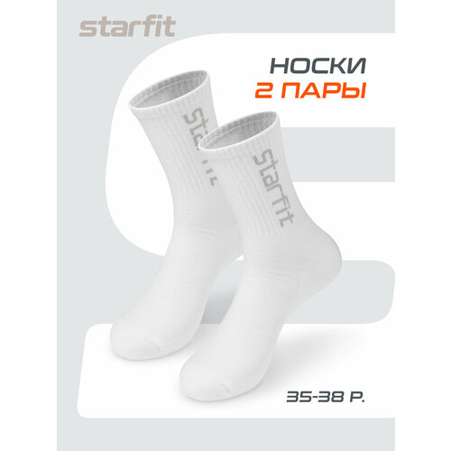 фото Носки starfit весна-лето 2025, комплект, 2 пары, размер 35/38, белый,