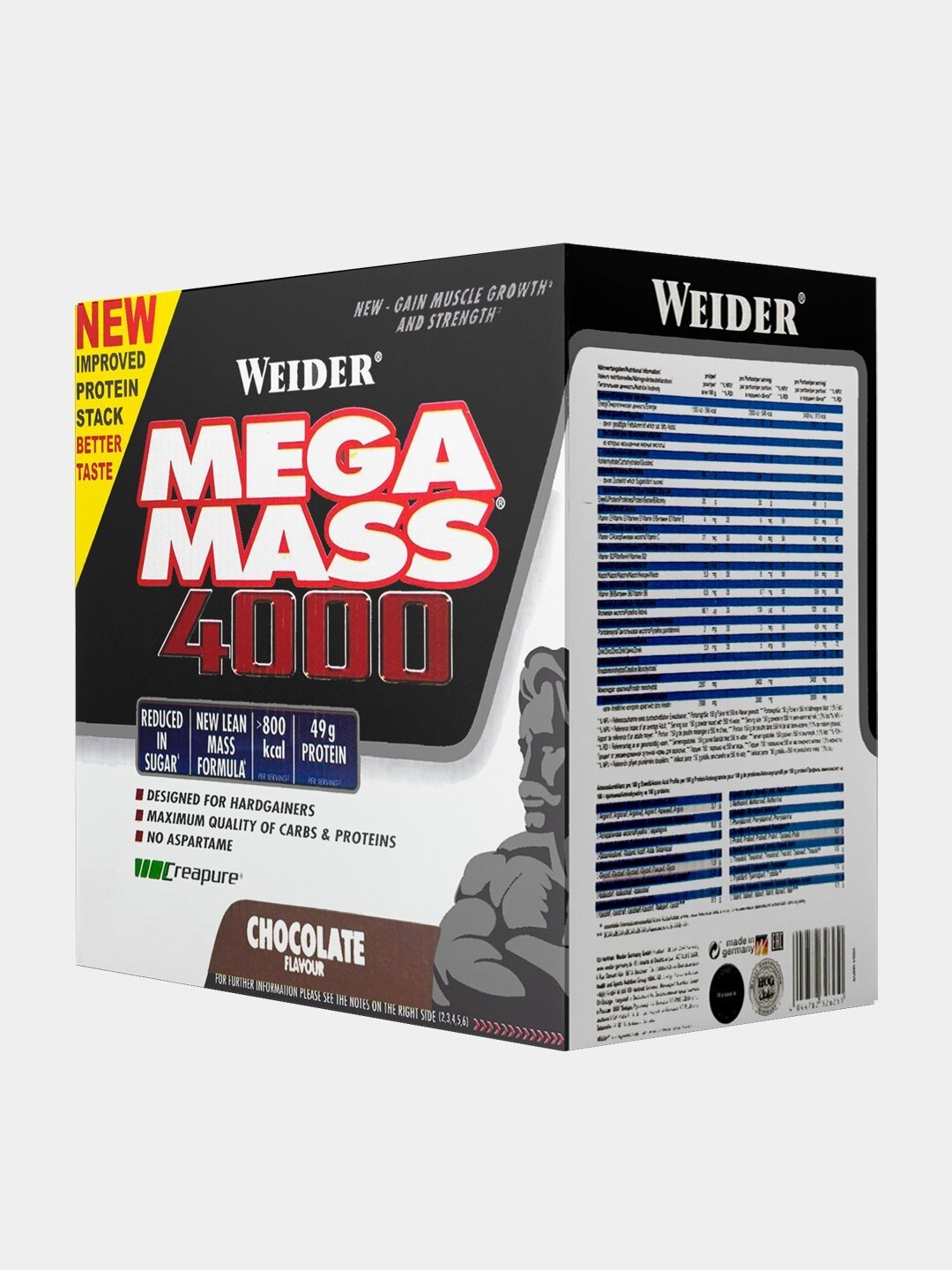 Гейнер Mega Mass Weider Gainer, Для набора массы , Шоколад,1 kg — фото 1