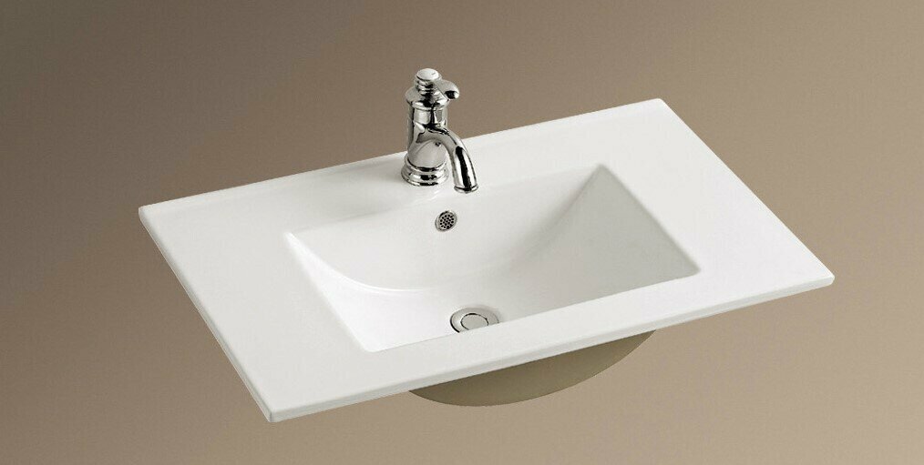 Раковина накладная Azario LEON 71х46,5х18 прямоугольная, белая (AZ-7506-70А)