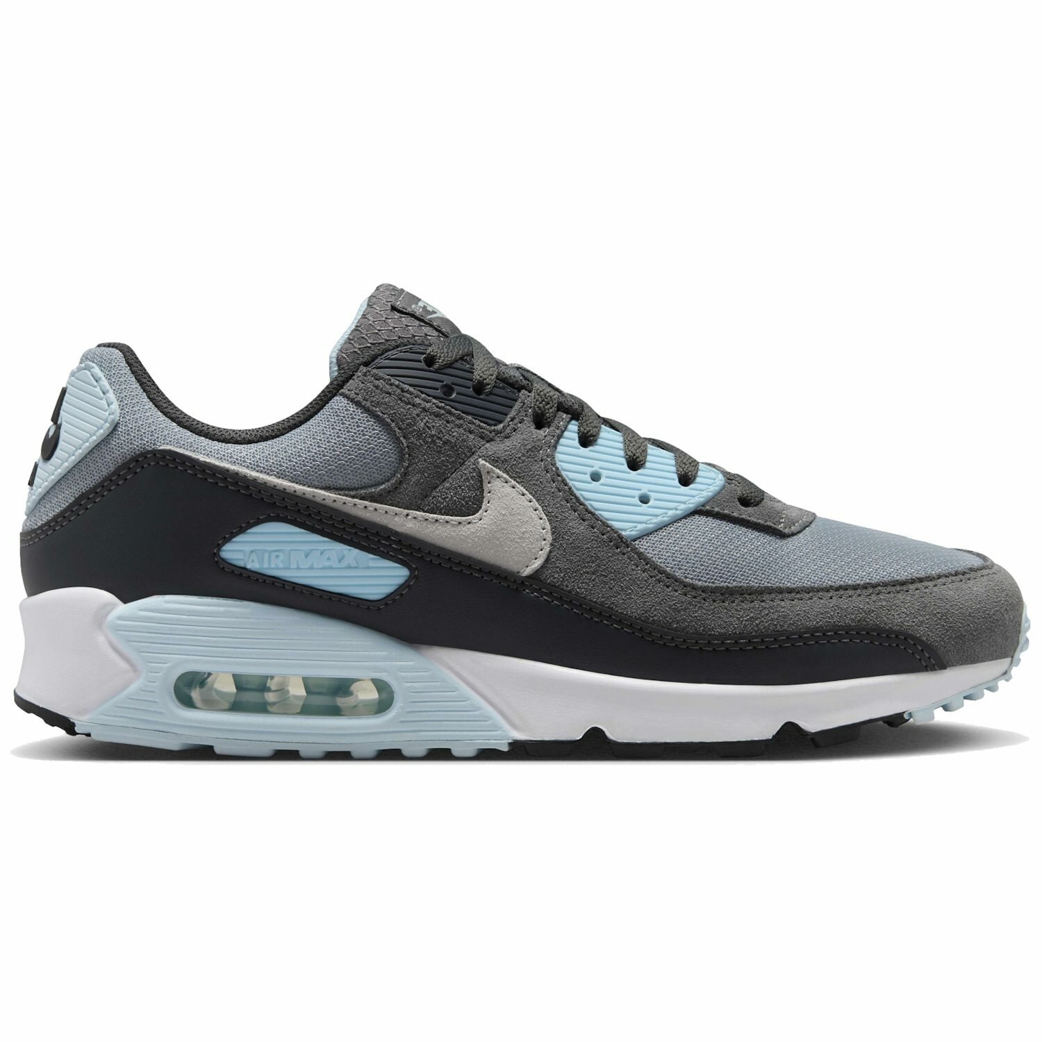 Кроссовки NIKE, размер 9.5 US, серый/голубой