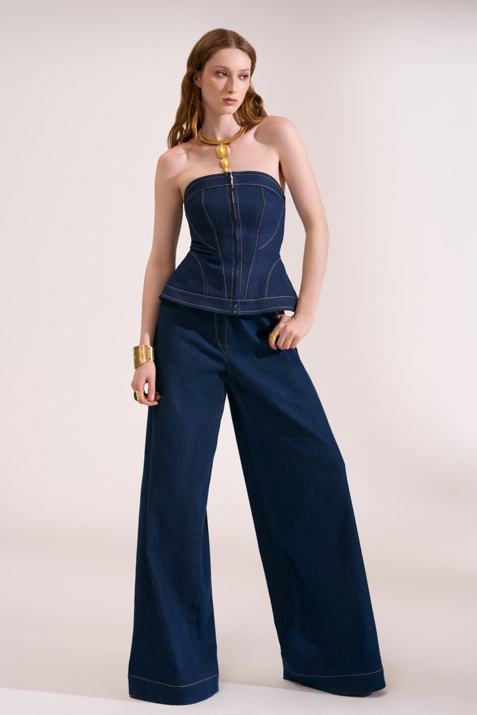 Джинсы трубы Larro, размер 36, джинсовый синий