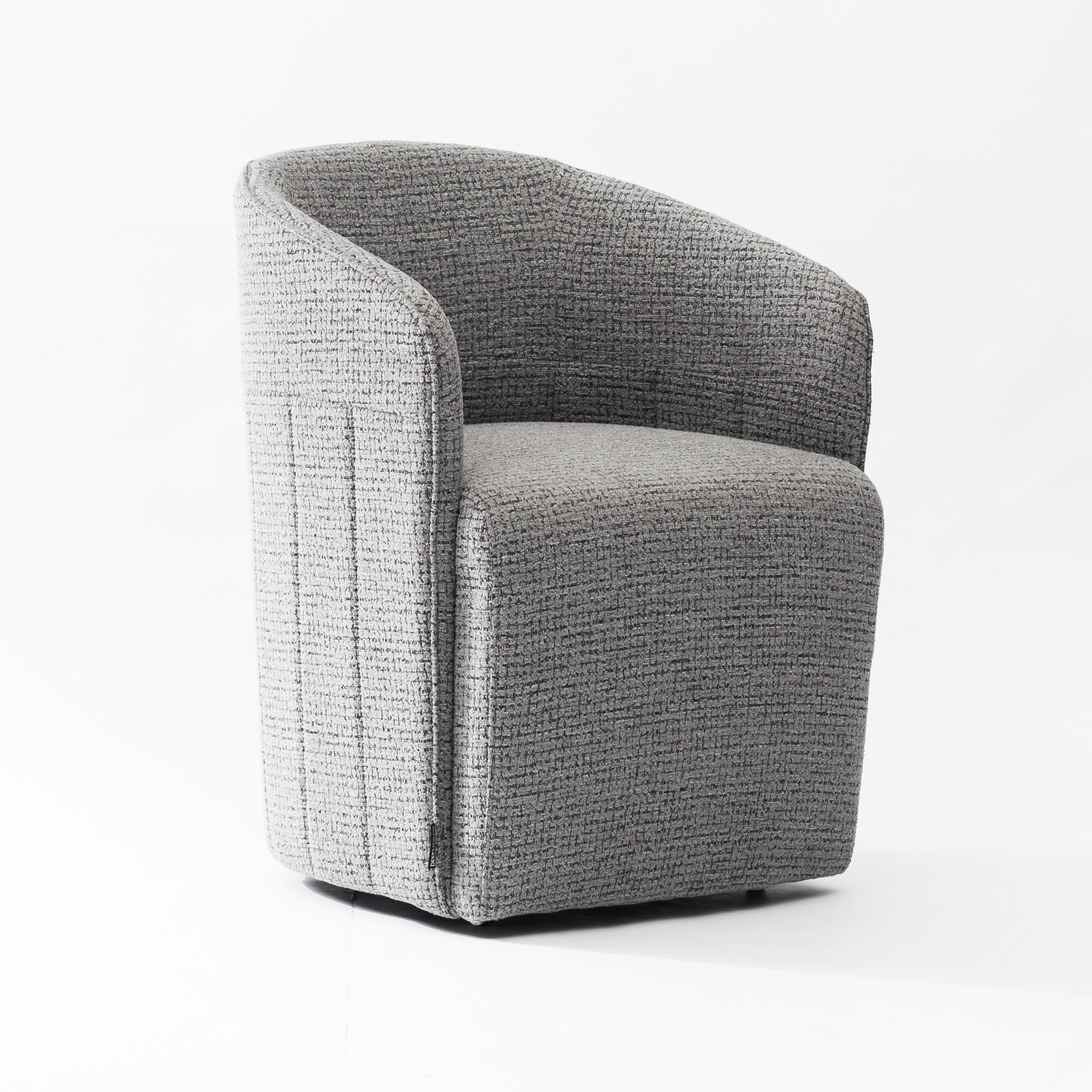 Стул Ронда на колесиках серая ткань для дома/для гостиной/для столовой/для кафе/кухонный стул/стул кухонный