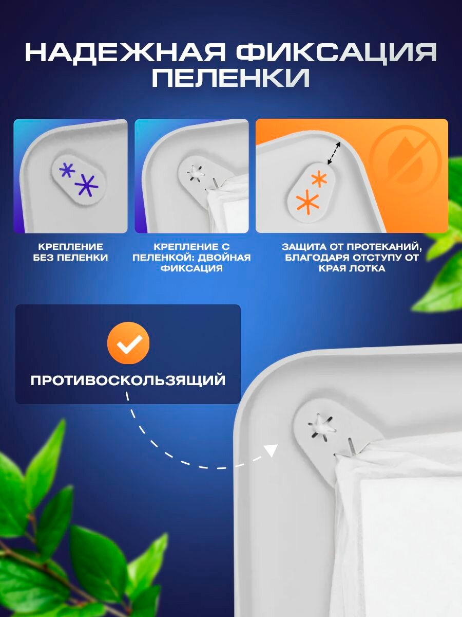 Изображение Силиконовый лоток для собак и кошек под пеленку / Туалет для животных