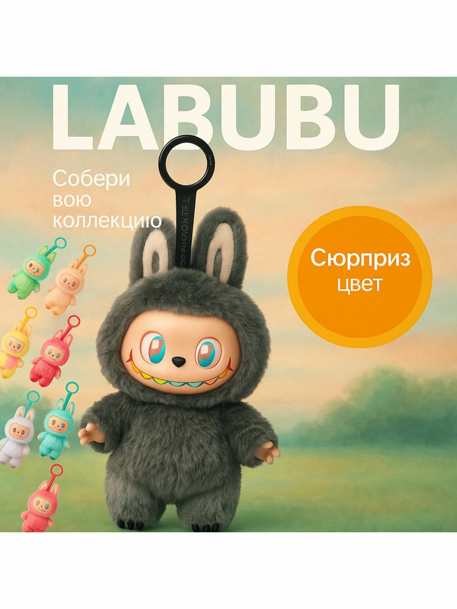 Лабубу Labubu Игрушка - сюрприз, цвет рандомный