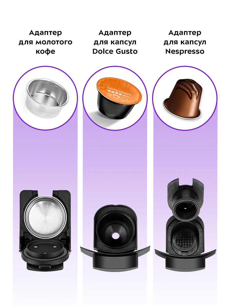 Кофеварка "3 в 1" Kitfort КТ-7463 — фото 1