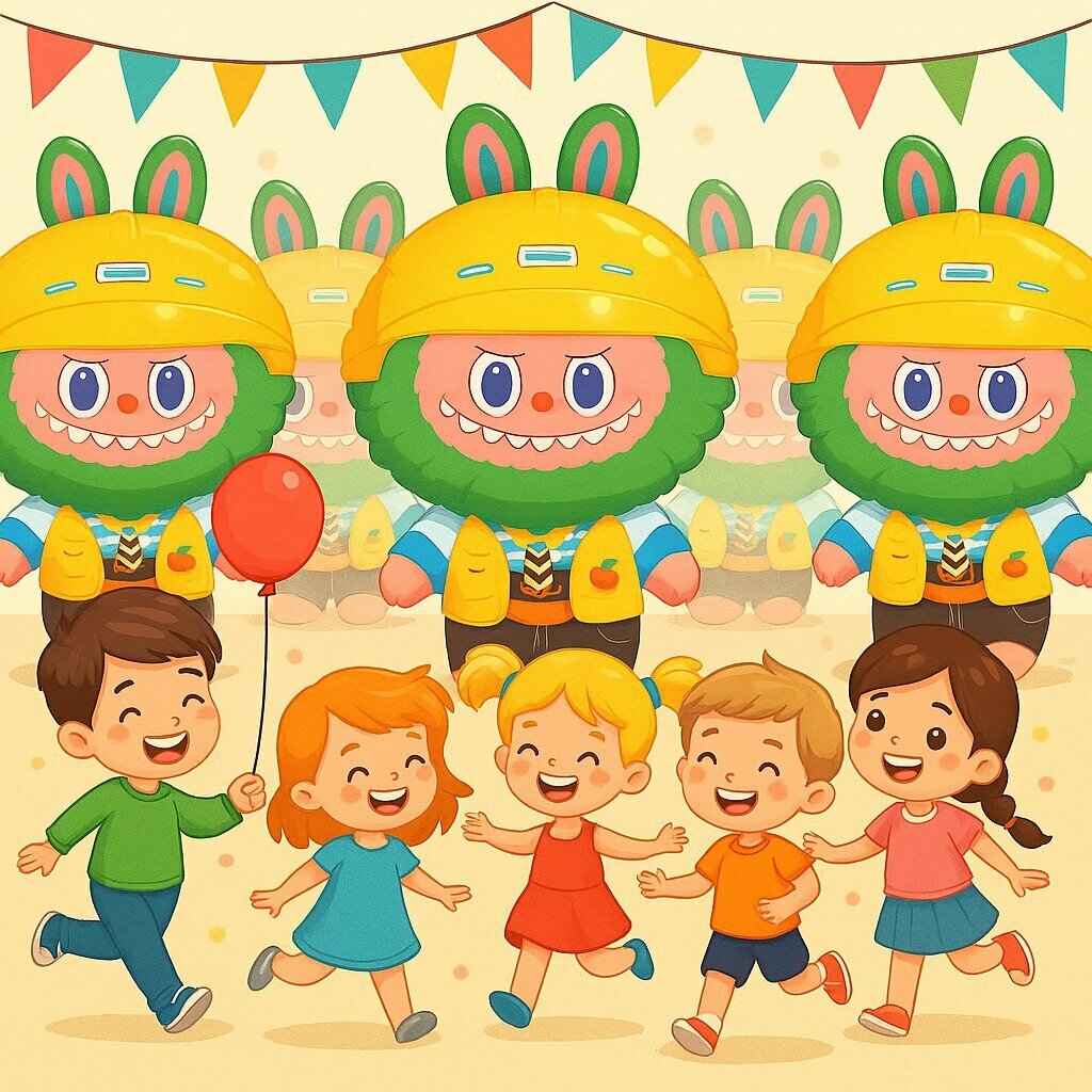 Шары Лабубу: Букет для фотозоны / декора 5 шт