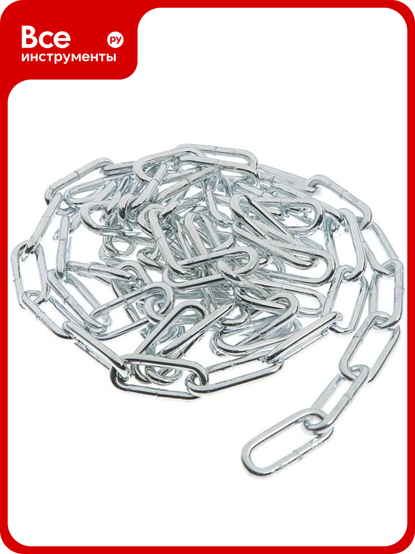 Цепь сварная длиннозвенная BEFAST цинк DIN 763 5 мм 3 м LC053S