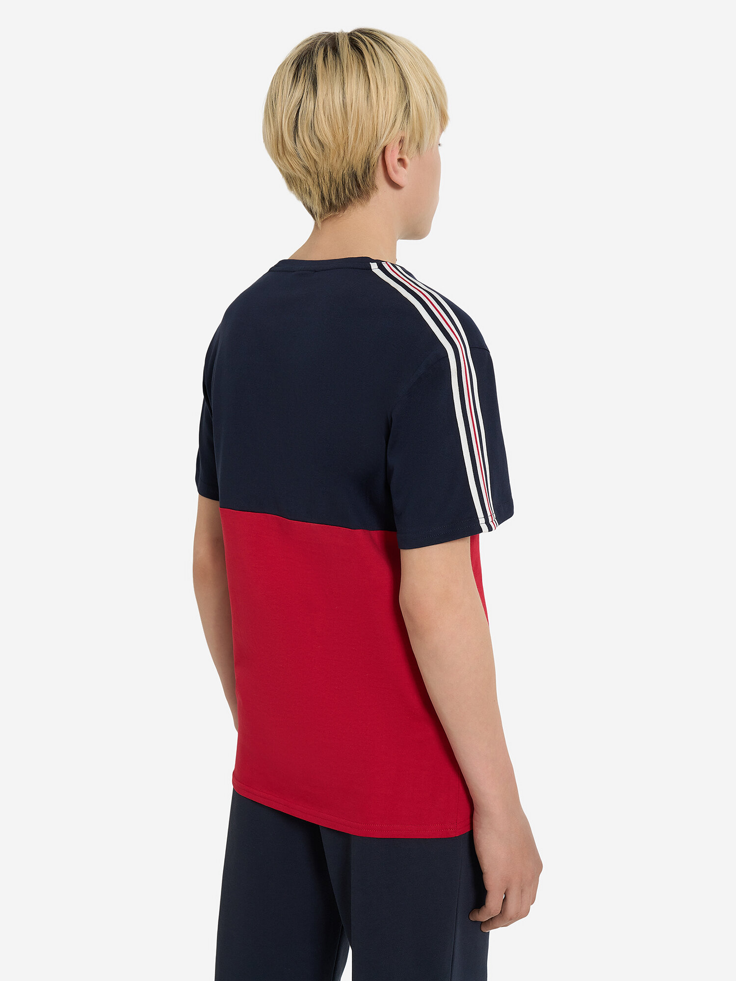 Футболка Fila, размер 170-176, красный/синий — фото 1