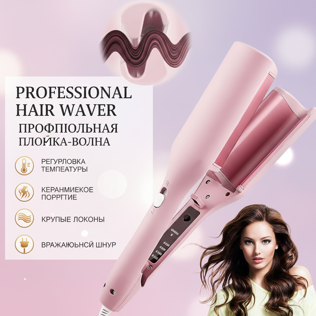 Плойка, выпрямитель, дорожный, для укладки, керамическое покрытие,