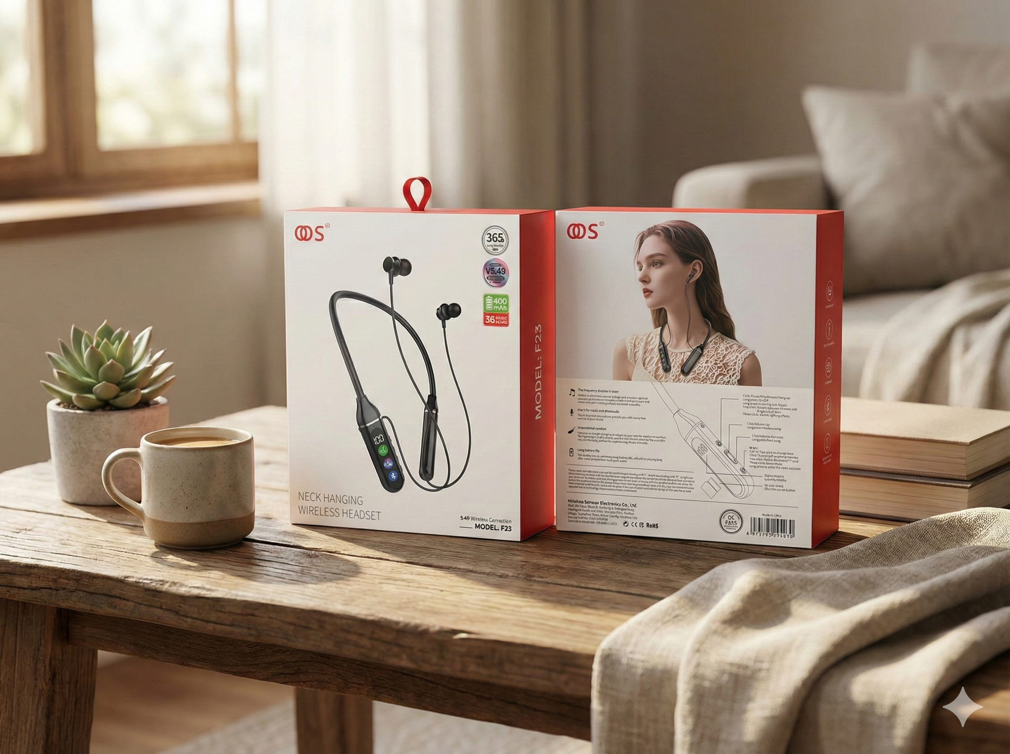 Наушники Беспроводные WS F25, с шейным ободком, до 40 часов работы