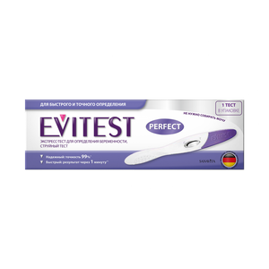 Экспресс тест для определения беременности, струйный тест Evitest Perfect