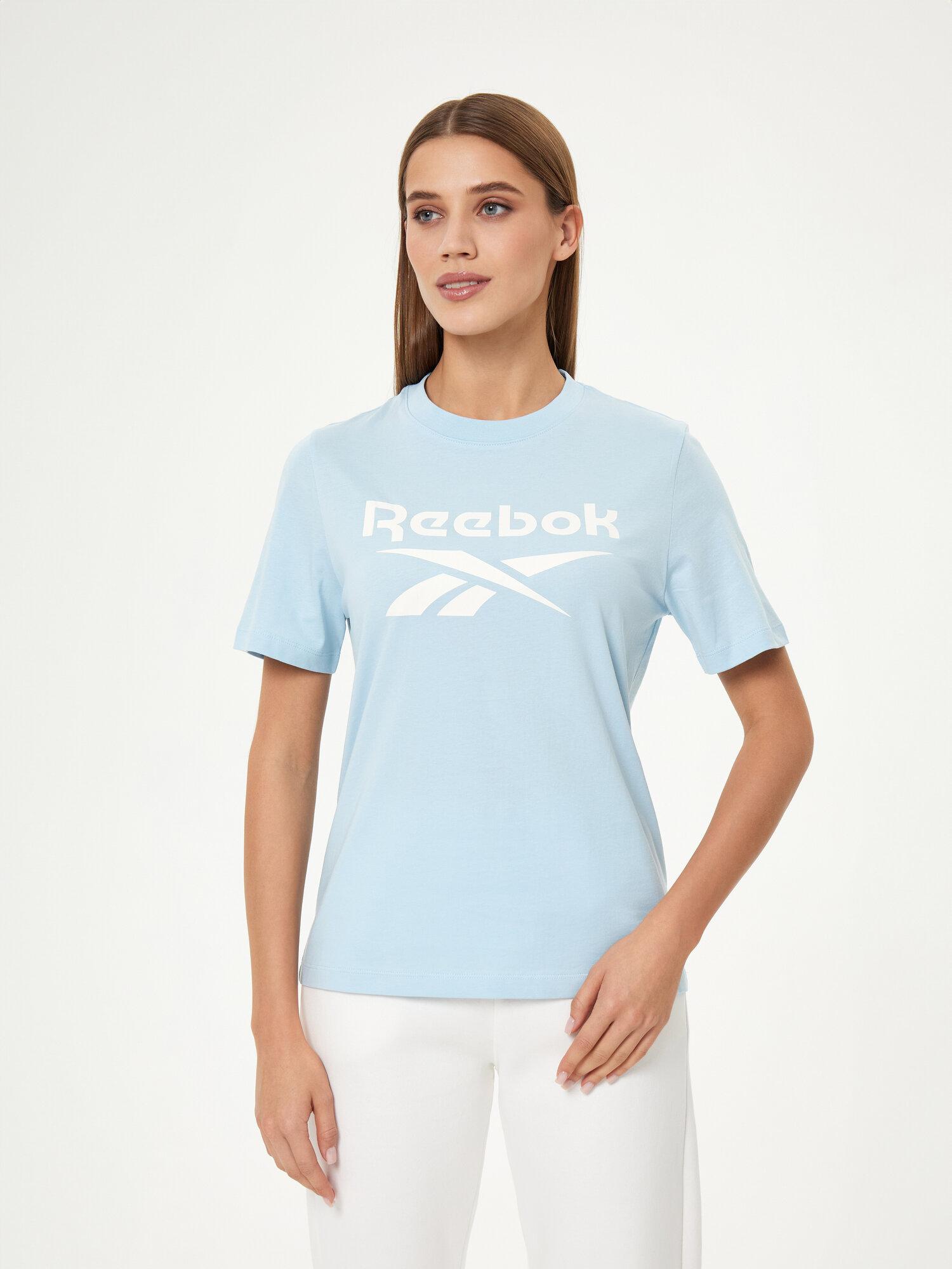 Футболка спортивная Reebok Identity Big Logo, размер XS, голубой