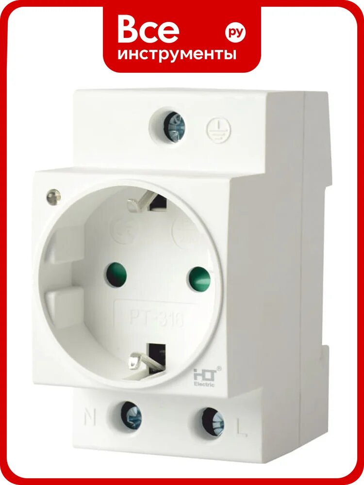 Розетка на дин-рейку HLT РД-316 16A (LED) 083-13-002