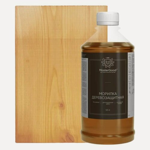Изображение товара Морилка для дерева водная, пропитка для дерева без запаха MasterGood (0,5 л) Дуб