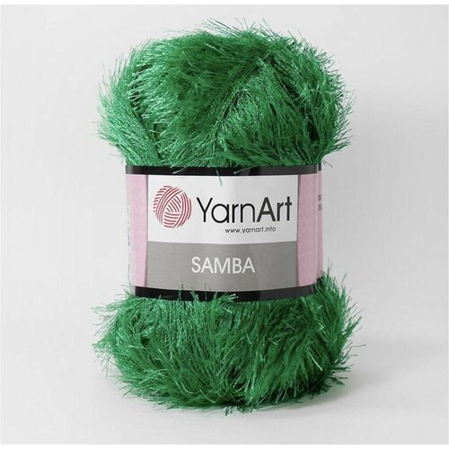 Пряжа для вязания YarnArt 'Samba' травка, 100г, 150м (100% полиэстер) (78 зеленый), 5 мотков пряжа византия травка 0054 100% полиэстер 100г 150м