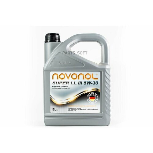 NOVONOL N00103704004 Novonol масо моторное Super Longlife III 5W-30 5 C3 API SN BMW LL-04 MB 229.51 Porsche C30