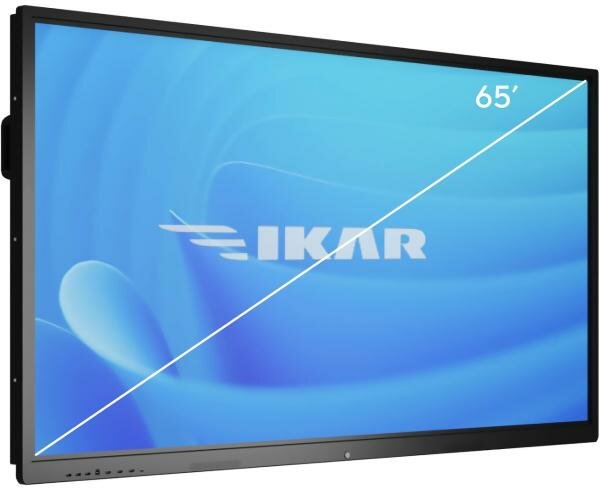 Панель Ikar 65 ИП 65-214-410 черный IPS LED 8ms 16:9 DVI HDMI M/M матовая 1200:1 400cd 178гр/178гр 3840x2160 VGA DP UHD USB 51кг (RUS)