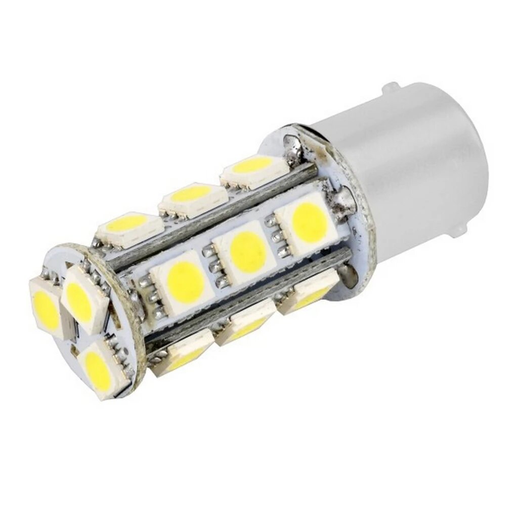 Лампа подсветки светодиодная P21W 12V "SKYWAY" (S25, 18SMD, с цоколем, 1 контакт, белая) SKYWAY S08201048_OLD | цена за 1 шт