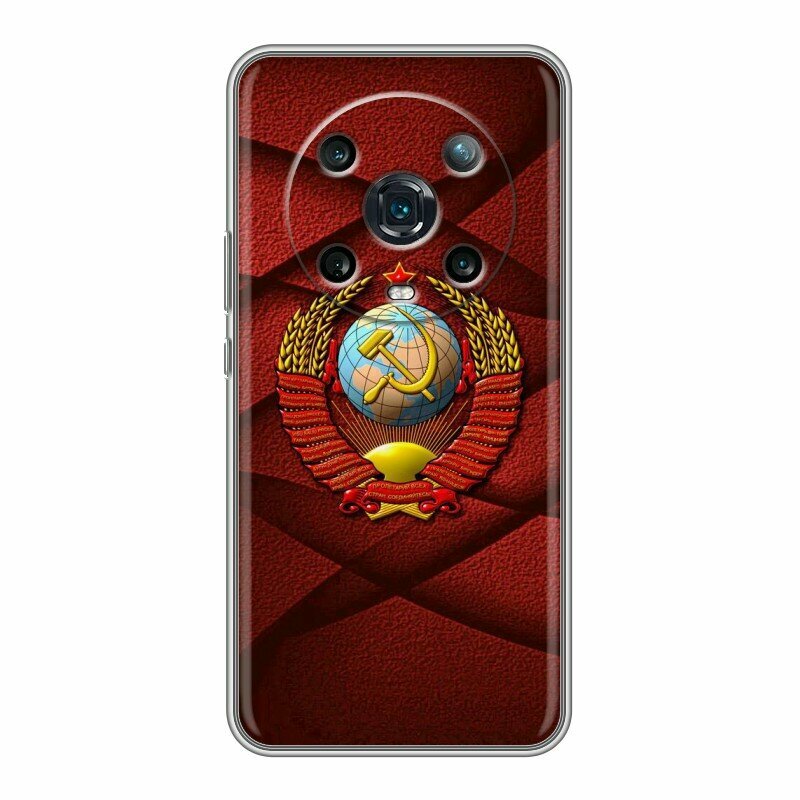 Дизайнерский силиконовый чехол для Хонор Мэджик 4 Про / Huawei Honor Magic 4 Pro Герб СССР