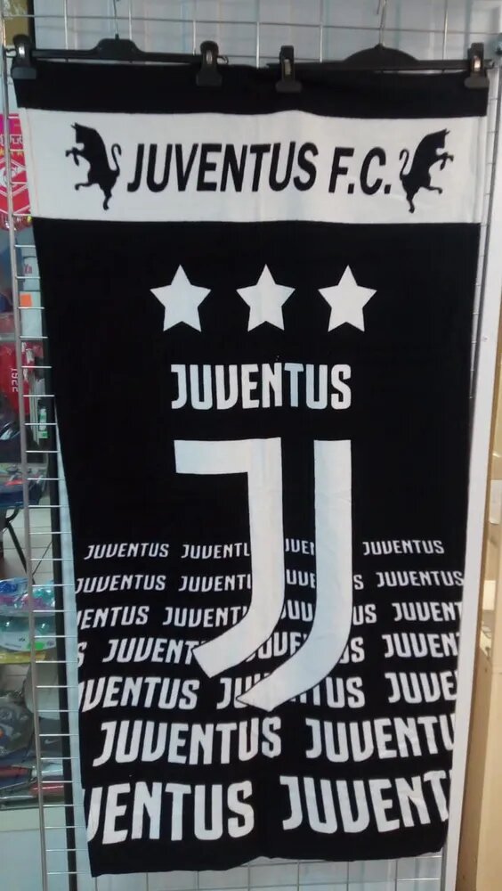 Для футбола Ювентус полотенце Пляжное футбольного клуба JUVENTUS ( Италия ) размер длина 150 см ширина 75 см