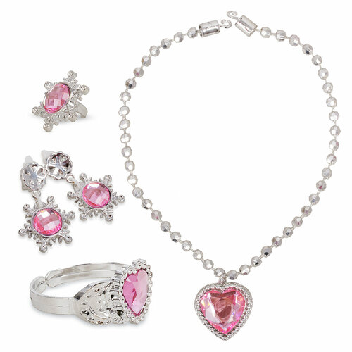 Набор модницы Принцесса (606-17) браслет и ожерелье из нержавеющей стали с подвеской в виде сердца