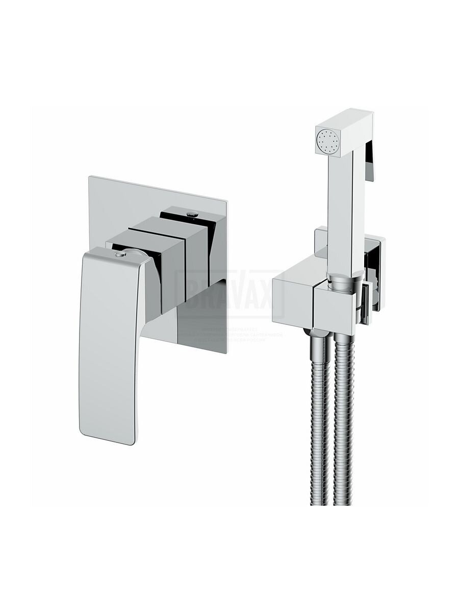 Смеситель с гигиеническим душем встраиваемый Raglo R01.53, латунь, хром