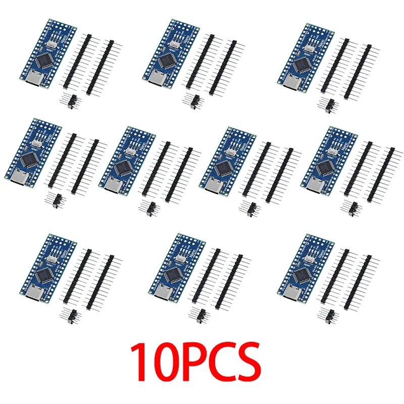 Контроллер Nano 3.0 Type-C, совместимый с USB-драйвером Arduino Nano CH340 с кабелем NANO V3.0 ATMEGA328P Type-C, Nano Type-C-10PCS