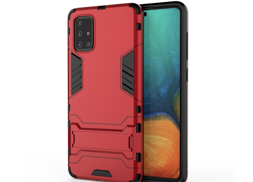 Чехол-бампер MyPads для Samsung Galaxy A51 SM-A515F (2020) противоударный усиленный ударопрочный красный — фото 1