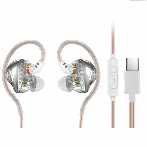 Внутриканальные наушники in-Jazz H89 проводные с микрофоном USB Type-C белый 845₽